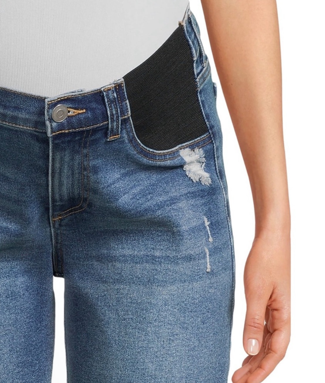 Maternity Denim Bermuda Shorts