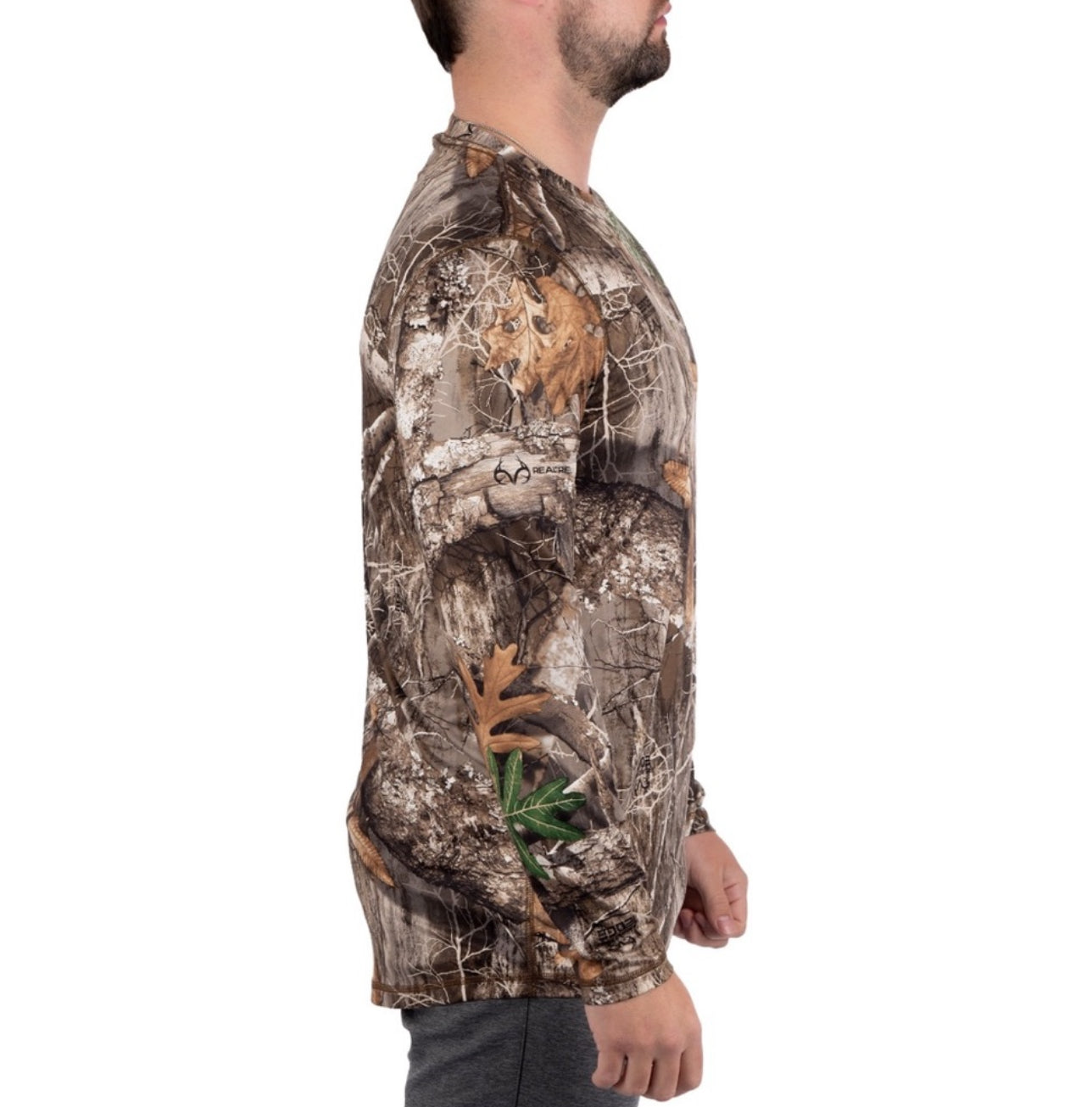 Men's Long Sleeve Camo Tee Hunting Performance Shirt by Realtree