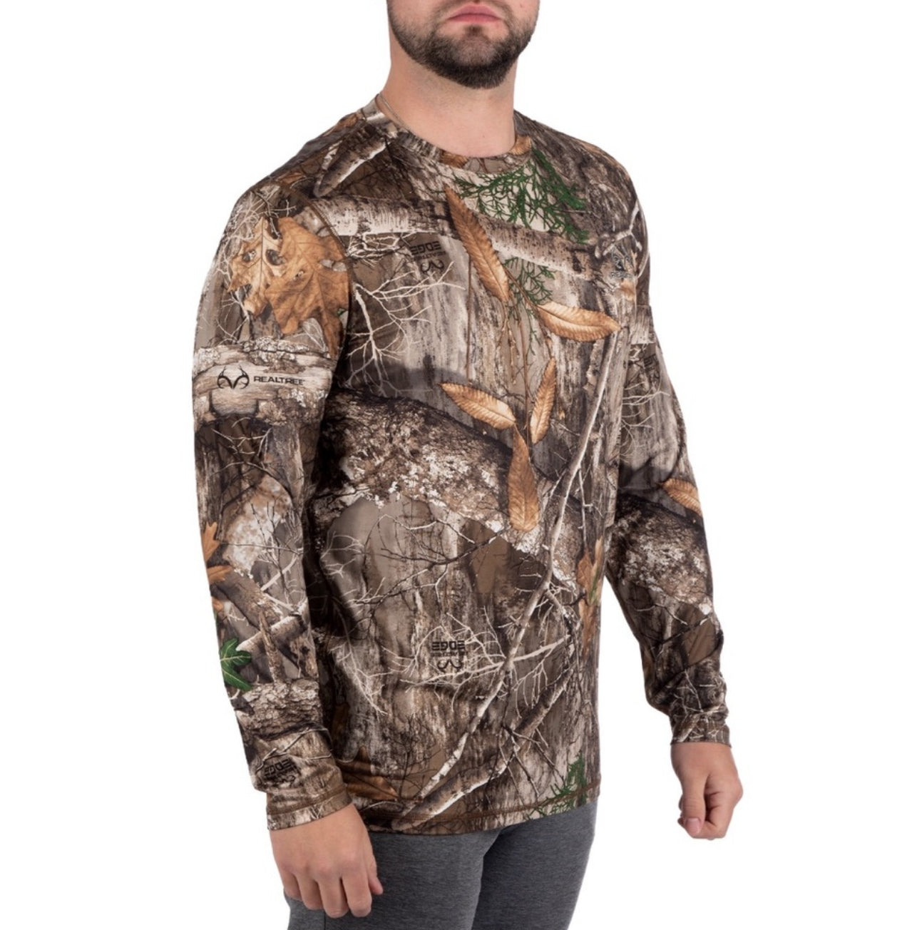 Men's Long Sleeve Camo Tee Hunting Performance Shirt by Realtree