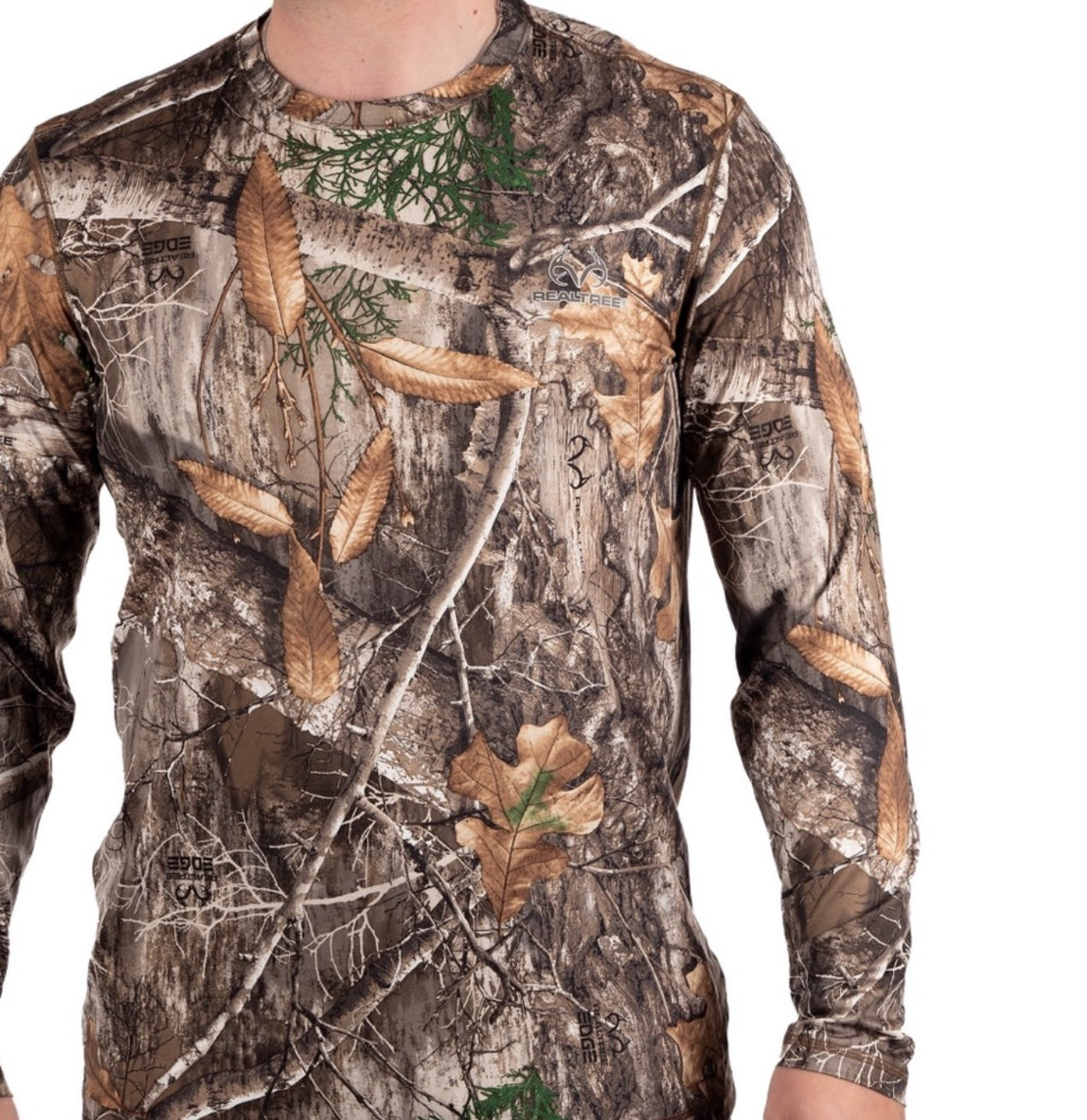 Men's Long Sleeve Camo Tee Hunting Performance Shirt by Realtree