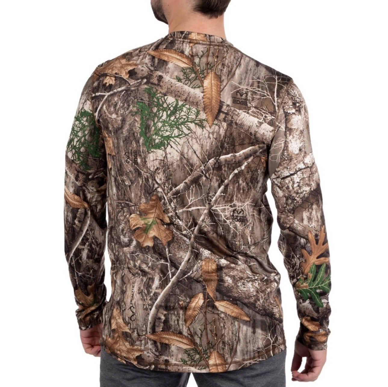 Men's Long Sleeve Camo Tee Hunting Performance Shirt by Realtree