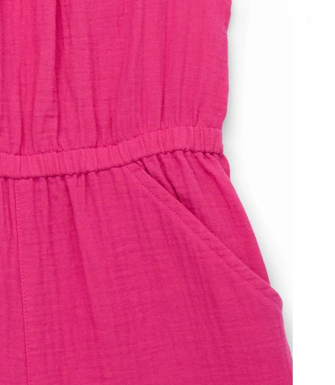 Girls Square Neck Romper with Flutter Sleeves