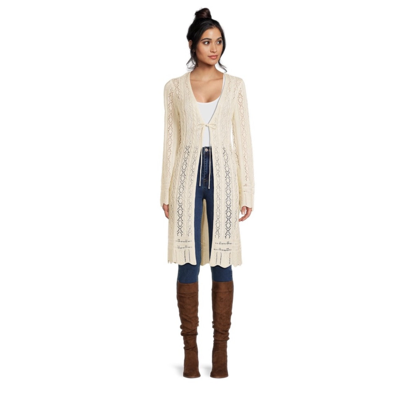Juniors Pointelle Duster, Size: S (3-5)