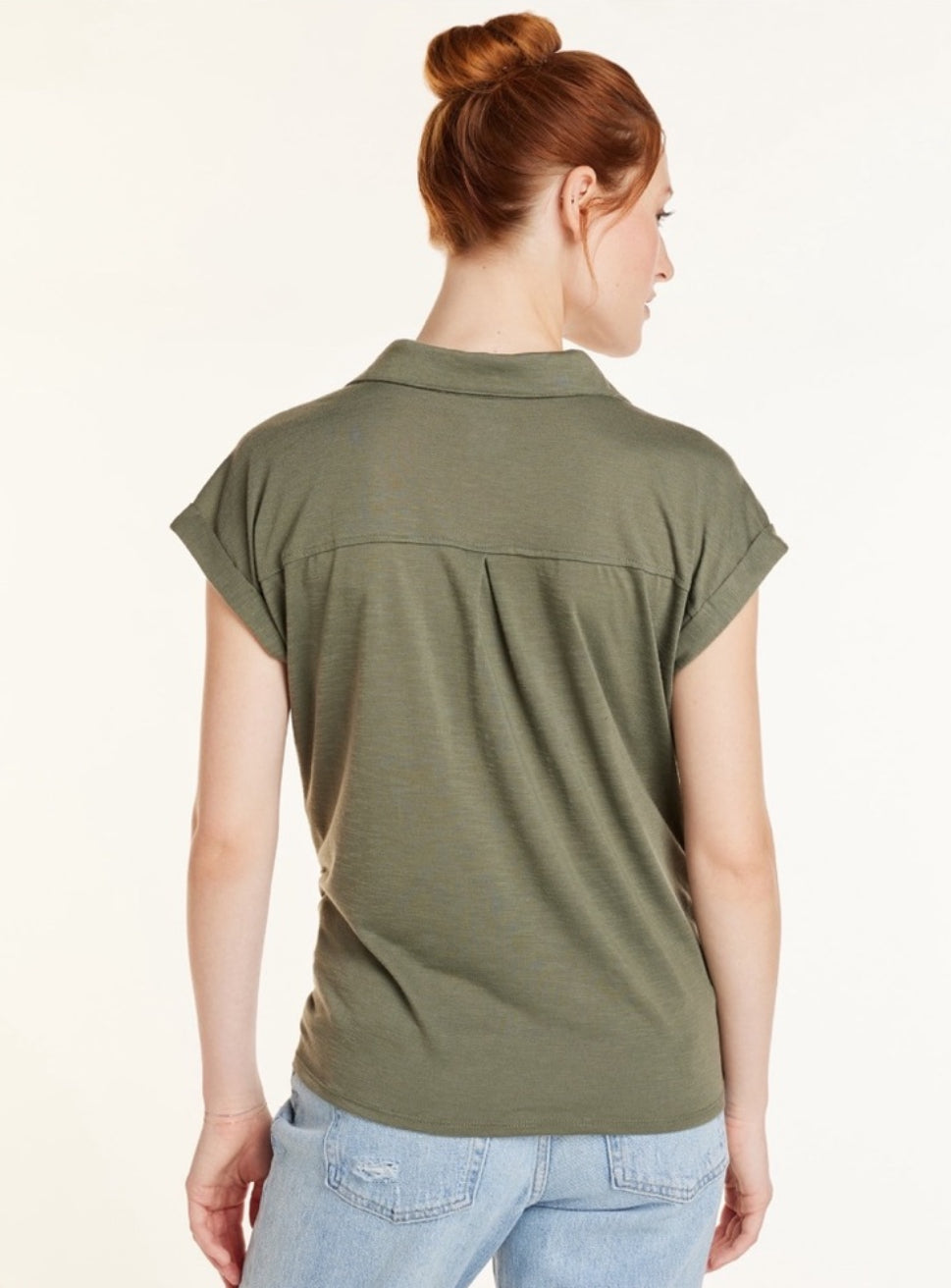 Tie Front Cargo Shirt with ShortSleeves, Size: S(3-5)