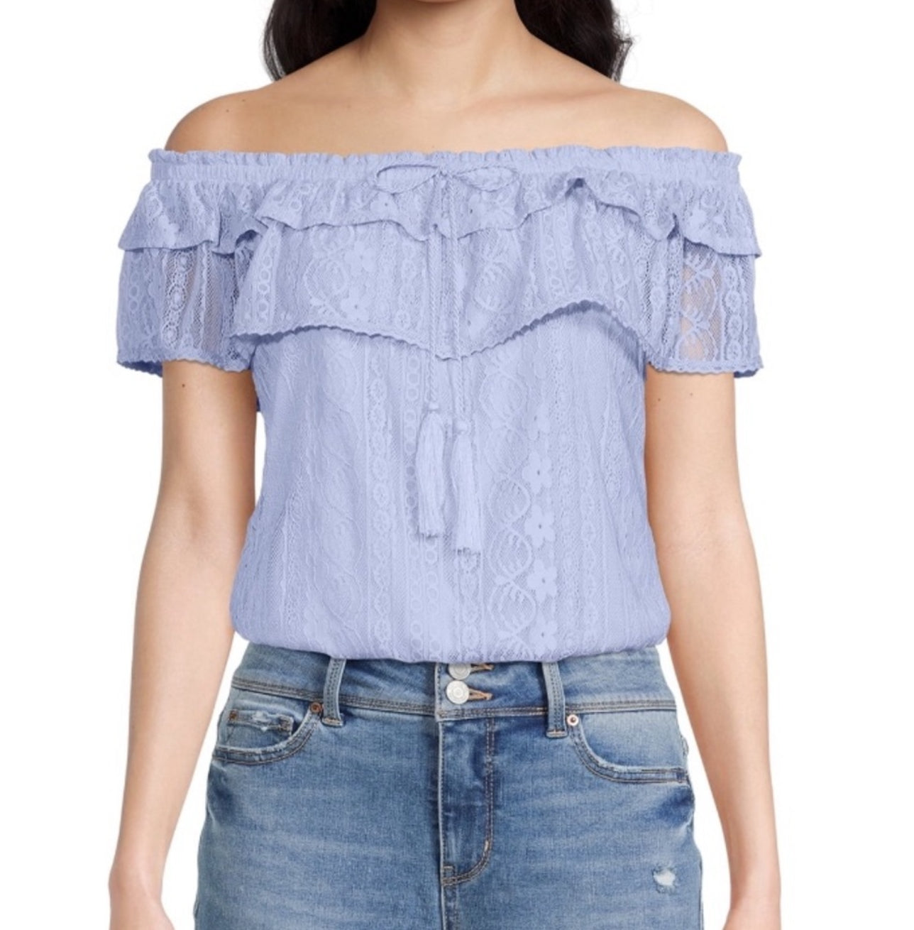 Shoulder Lace Top, Size: M