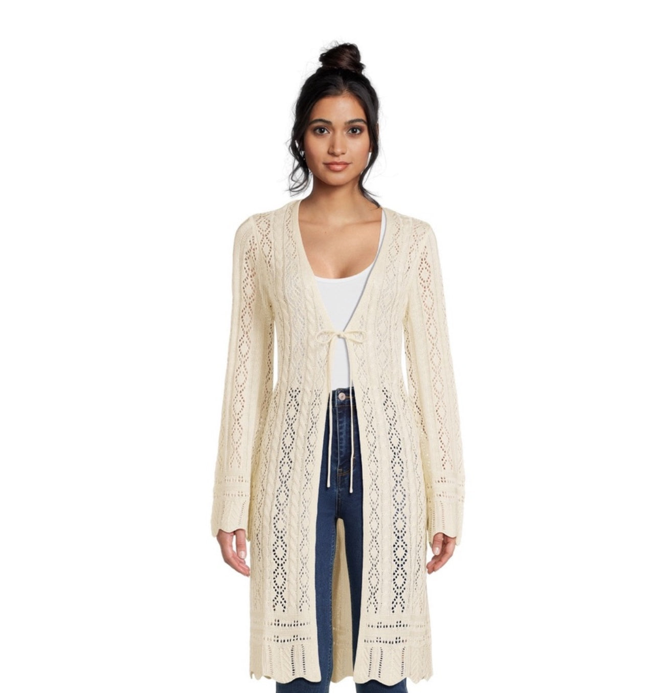 Juniors Pointelle Duster, Size: S (3-5)