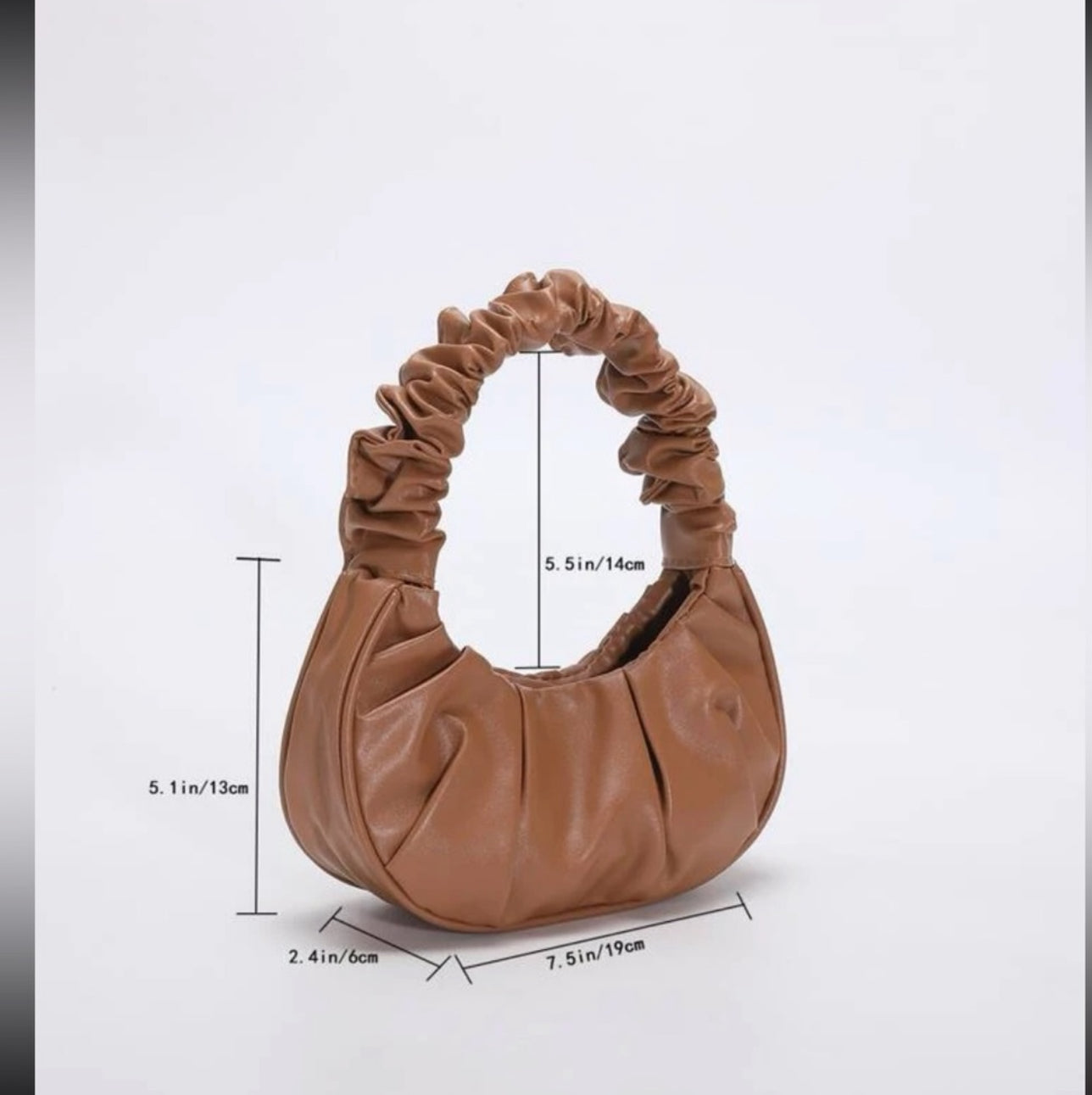 Trendy Scrunch Handle Shoulder MINI Bag – Sleek & Stylish