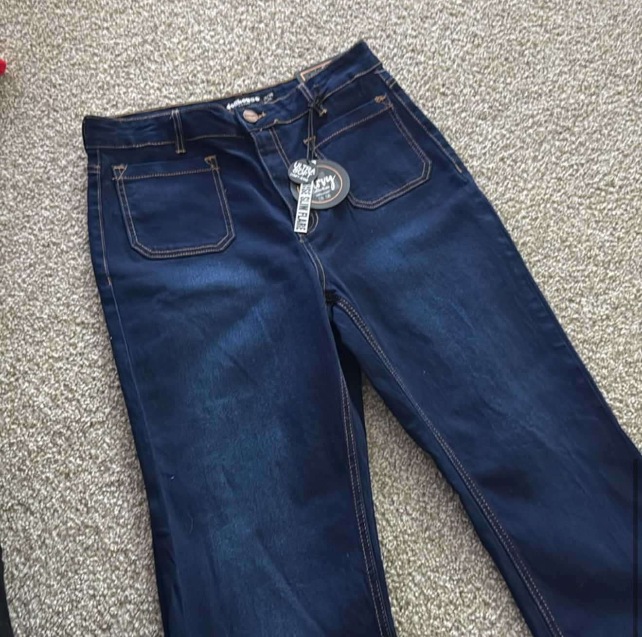 Curvy jeans collection high rise slim flare