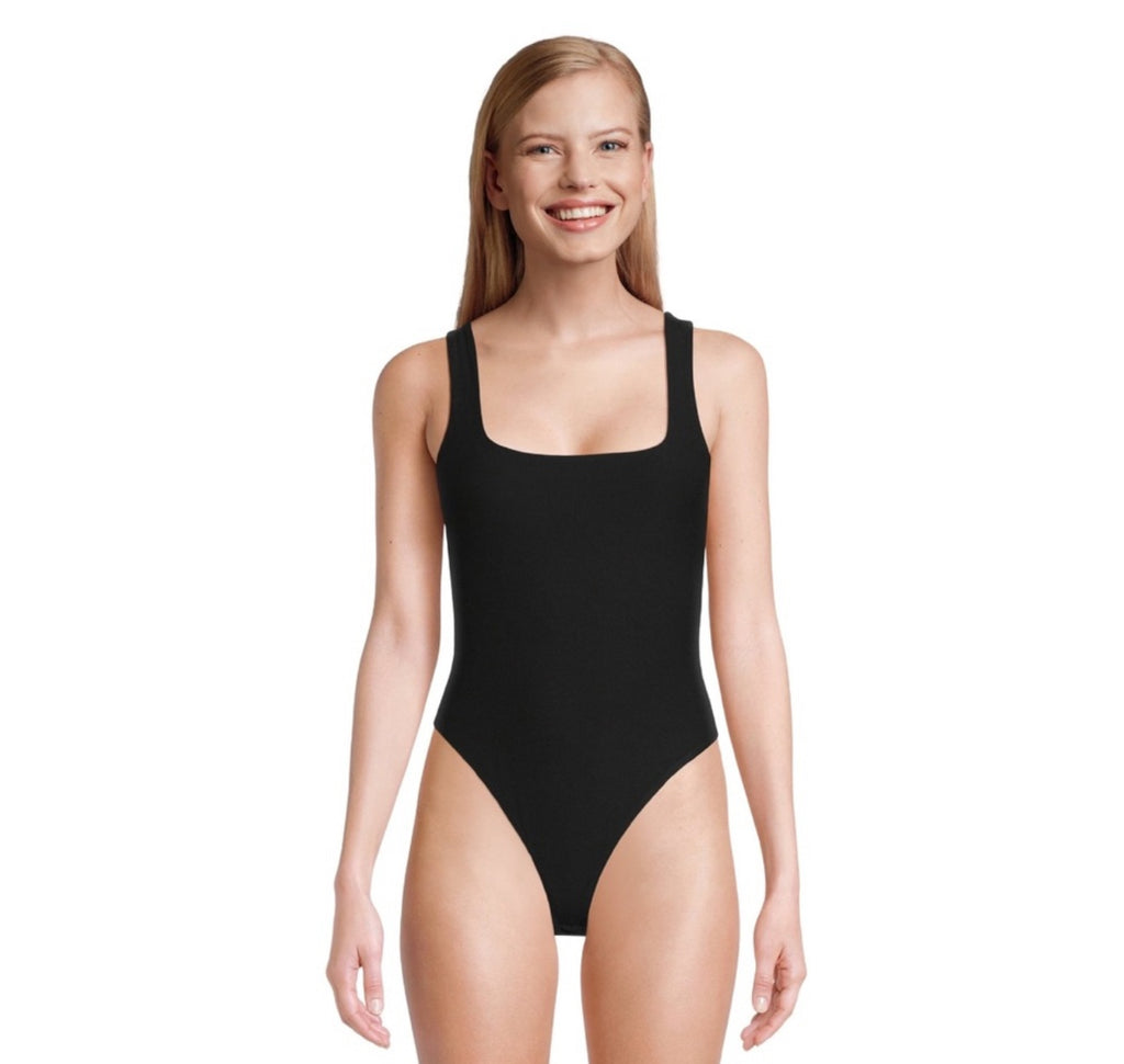 Square Neck Bodysuit black