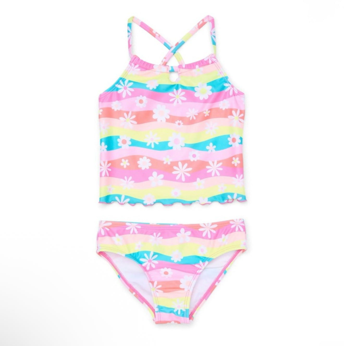 Tankini Top and Bottom, 2-Piece Swimsuit Set, Sizes: 18M
