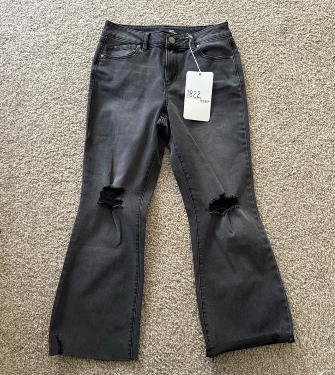 1822 DENIM WOMEN'S ZAYNE HIGH RISE BOOTCUT JEANS - ZAYNE GREY