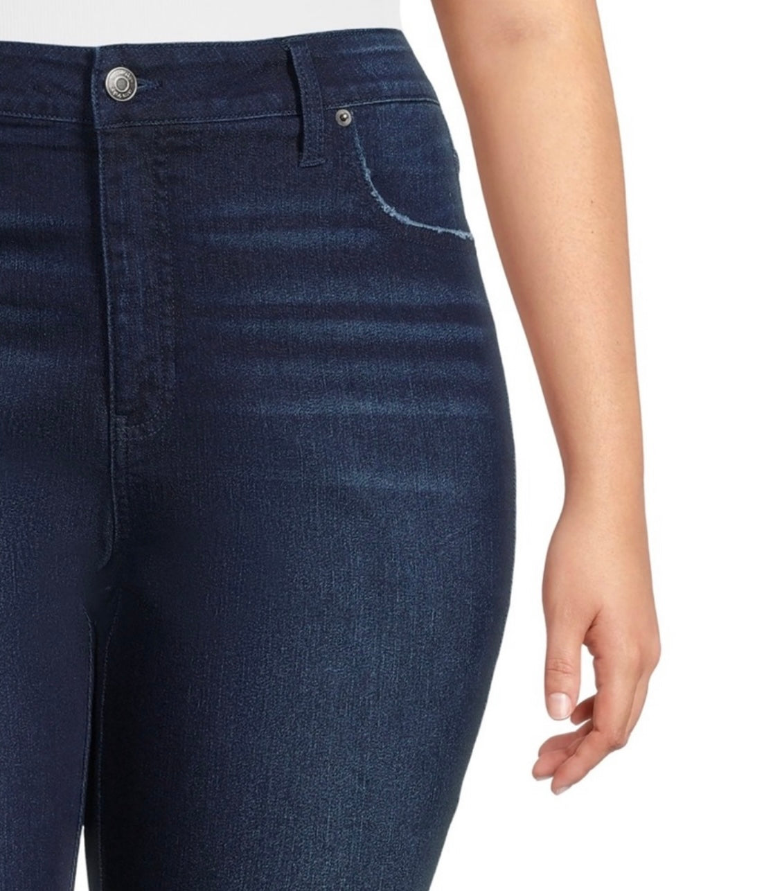 Terra & Sky Women's High Rise Skinny Capri Jeans