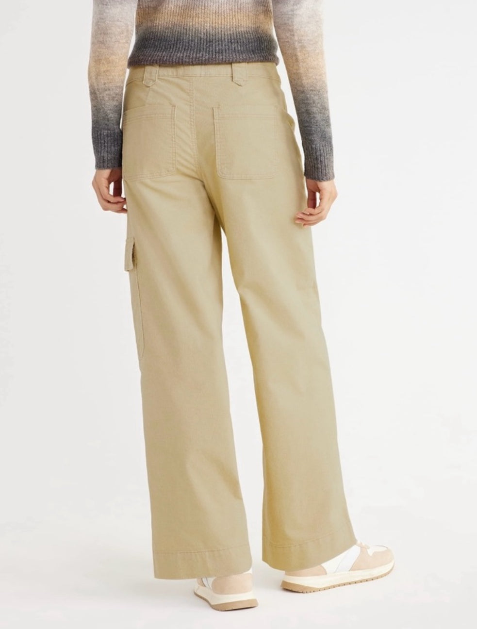 Women's Wide Leg Corduroy Cargo Pants, 30" Inseam