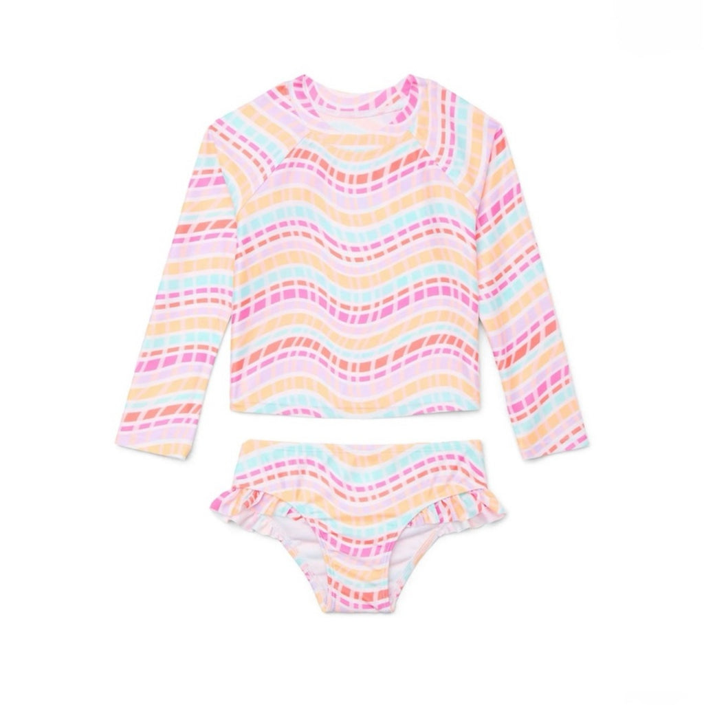 2-Piece Long-Sleeve Swim Brief Set for Babies and Toddlers
