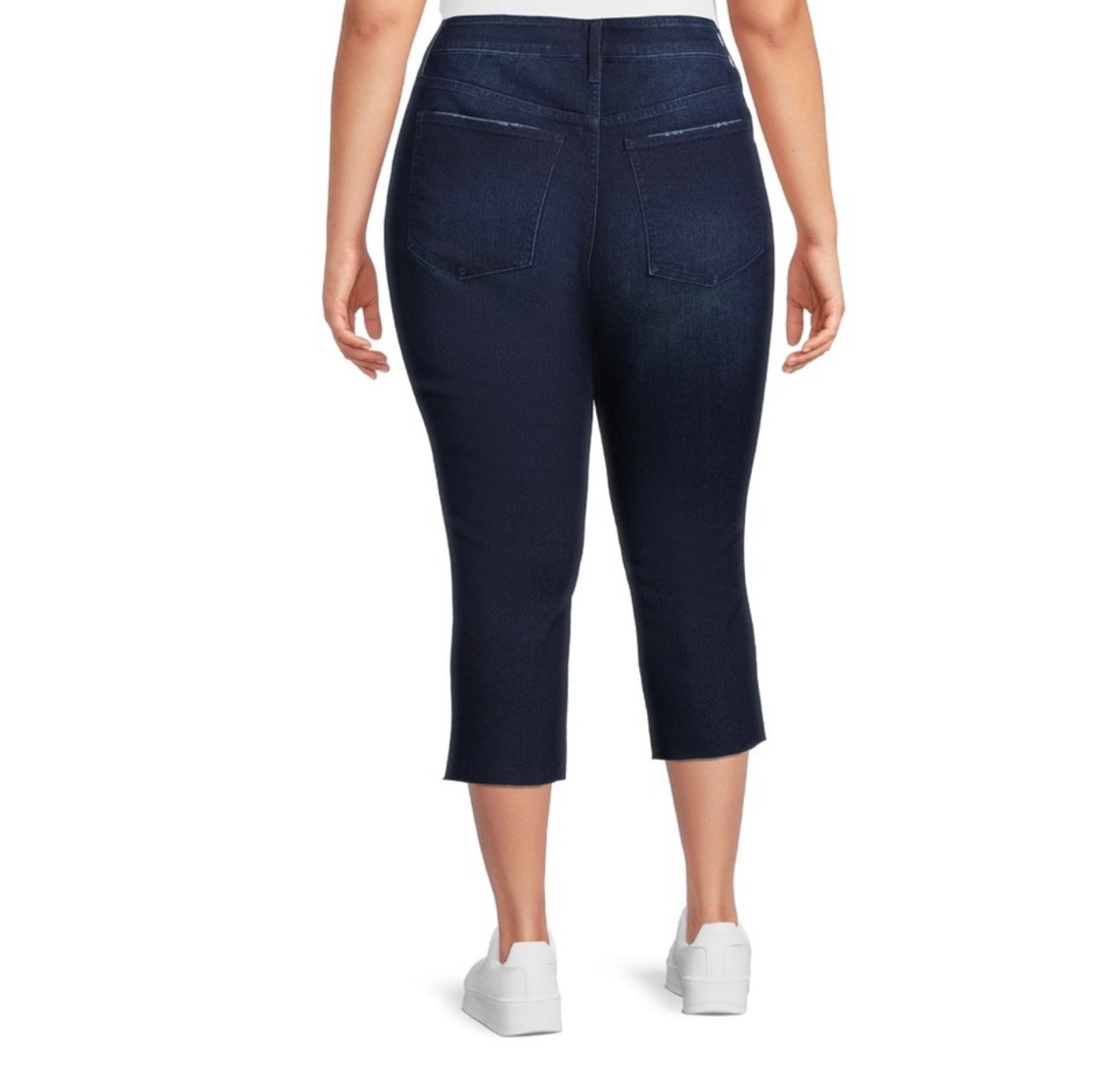 Terra & Sky Women's High Rise Skinny Capri Jeans
