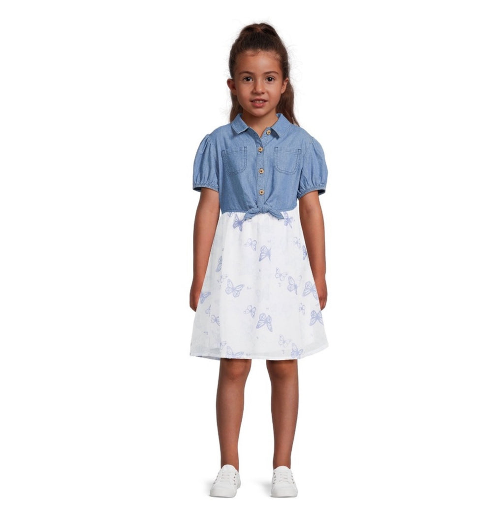 Girls Tie Front Dress,