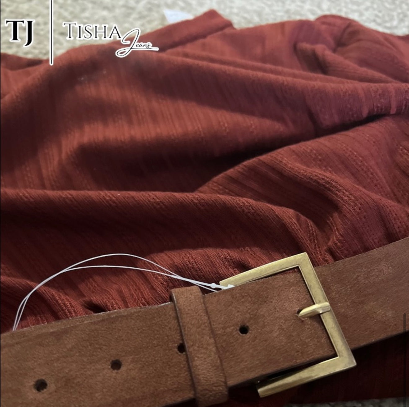 B Darlin Womens Brown Stretch Belted Ribbed Keyhole Button Closure