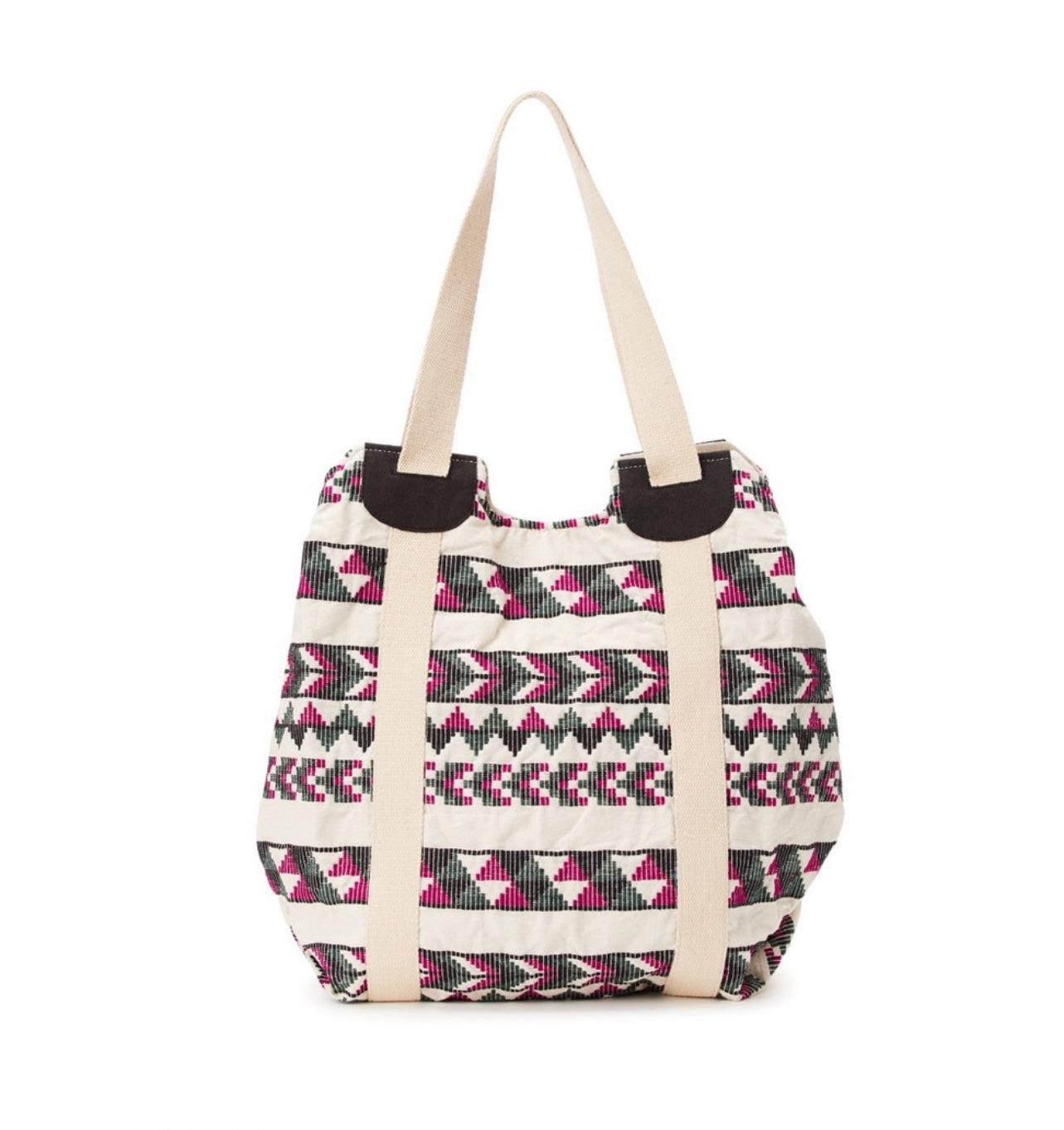 Woven Beach Tote Handbag, Purple