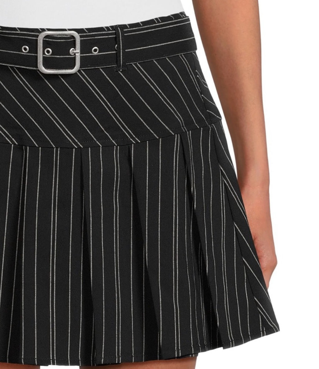 Pleated Skirt with Belt