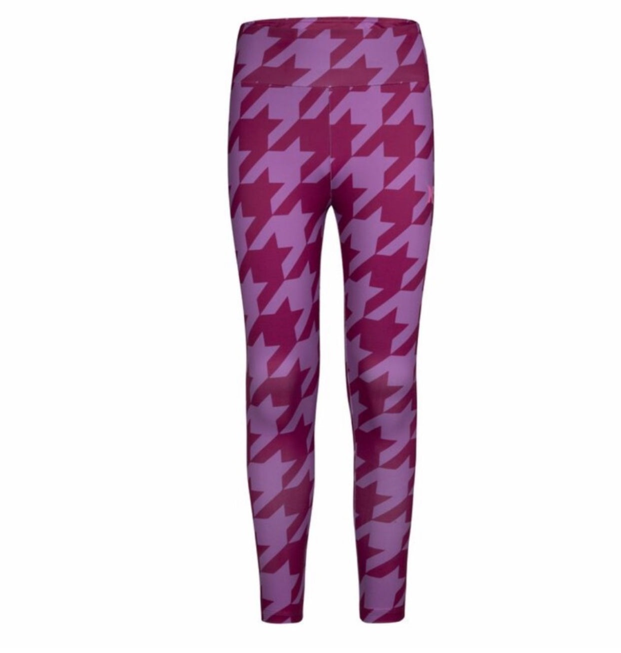 Hurley Pink HIGH RISE FIT Houndstooth Leggings size: L