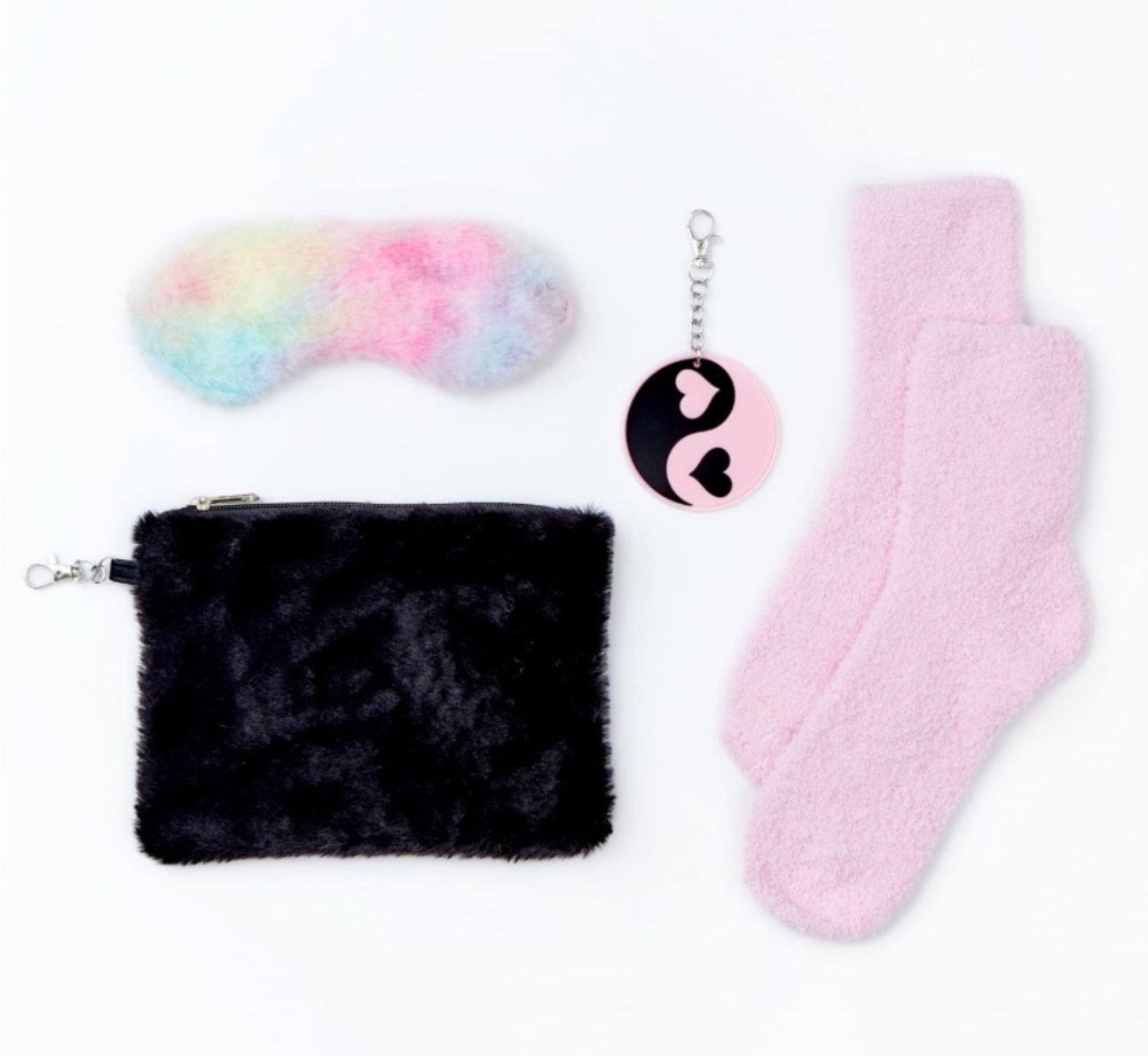 Duffle Handbag Set Black & Pink