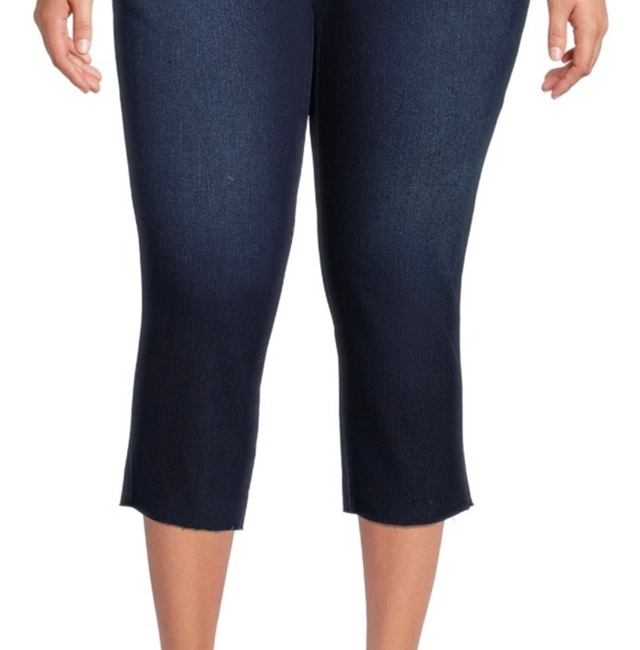 Terra & Sky Women's High Rise Skinny Capri Jeans