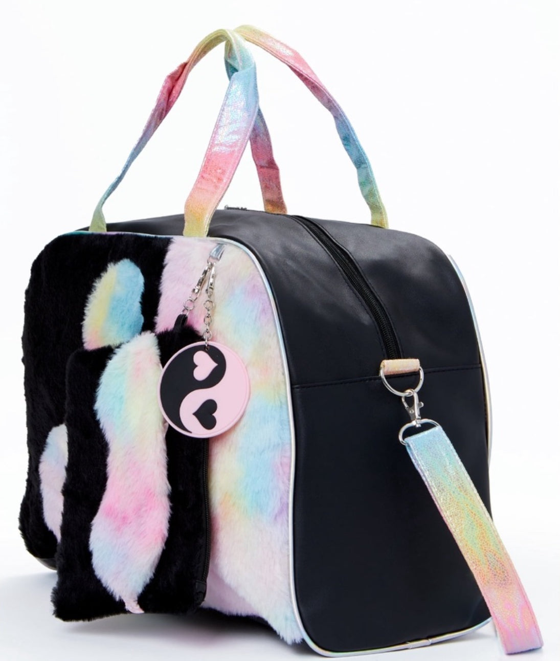 Duffle Handbag Set Black & Pink