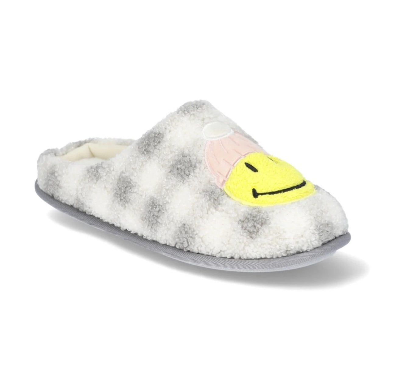 Dakota Fleece Women's Cozy Smiley Slippers SIZE: 11-12