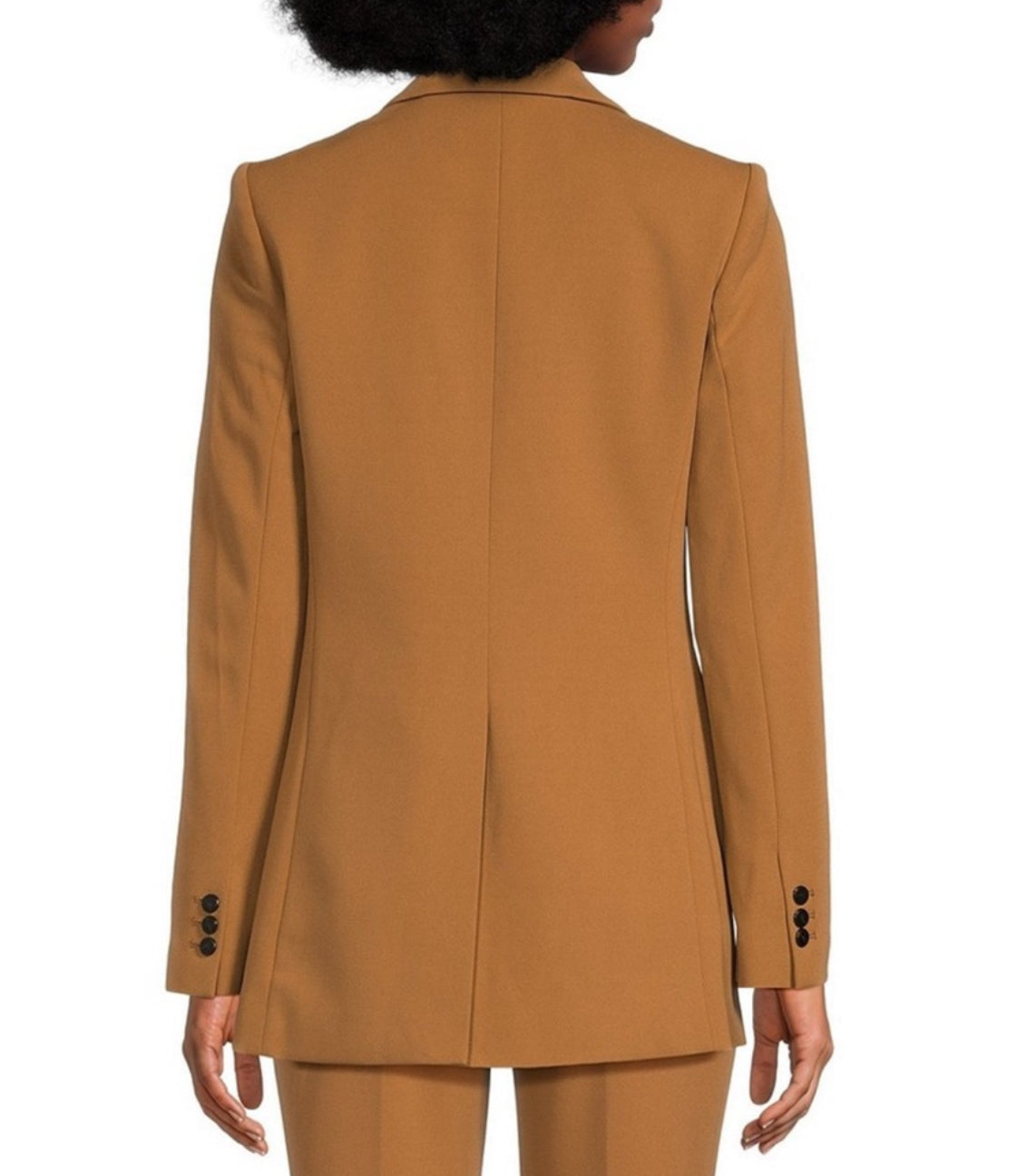 Calvin Klein Scuba Crepe Notch Lapel Long Sleeve 1-Button Blazer