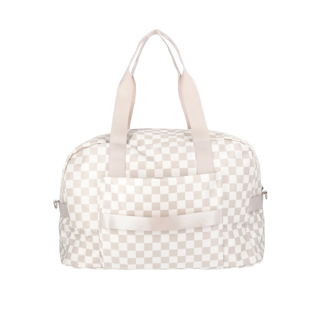 Dome Plaid Weekender Bag, Tan