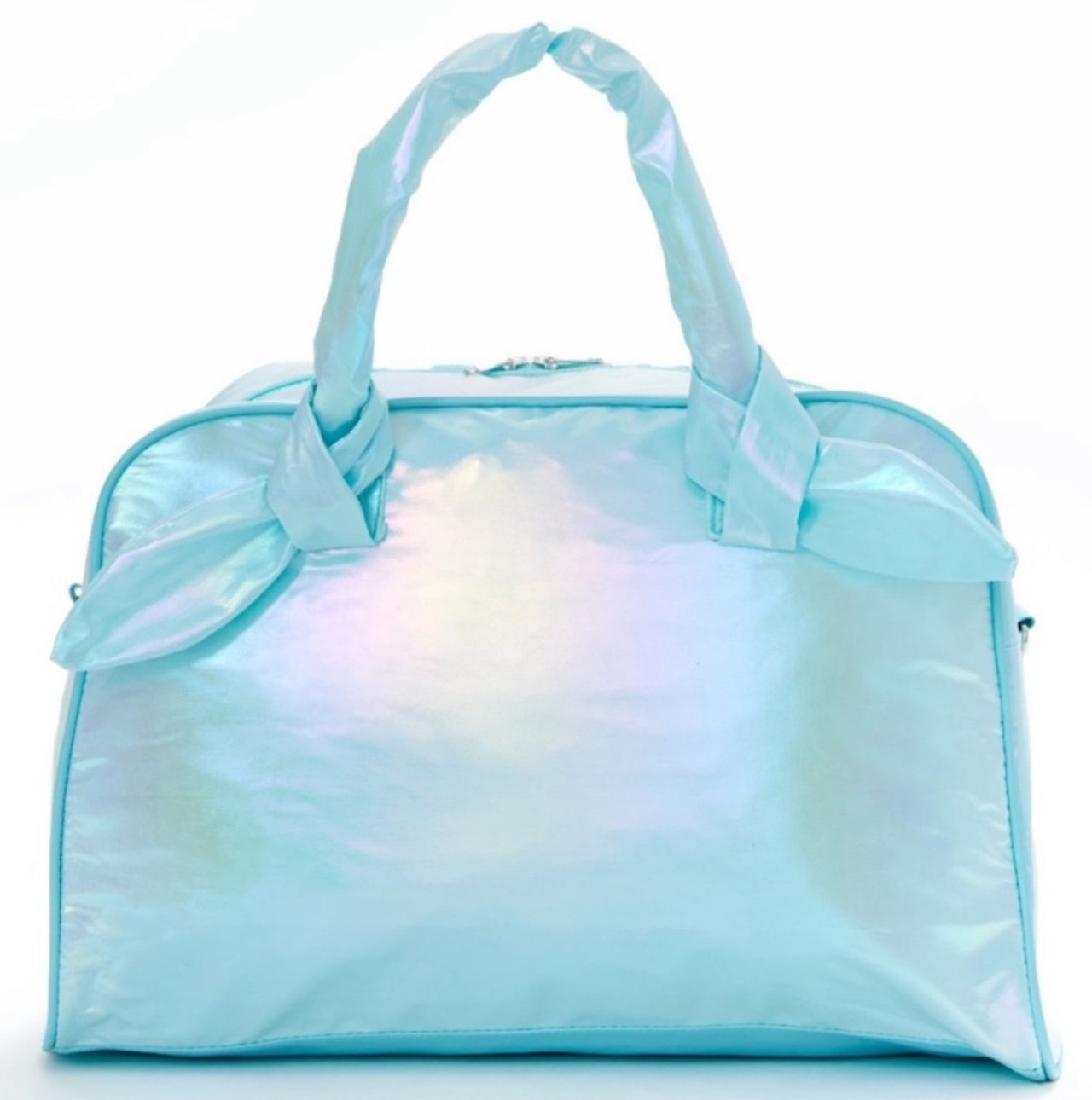 Wonder Nation Girl's Iridescent Floral Weekender Duffle Handbag Set Blue
