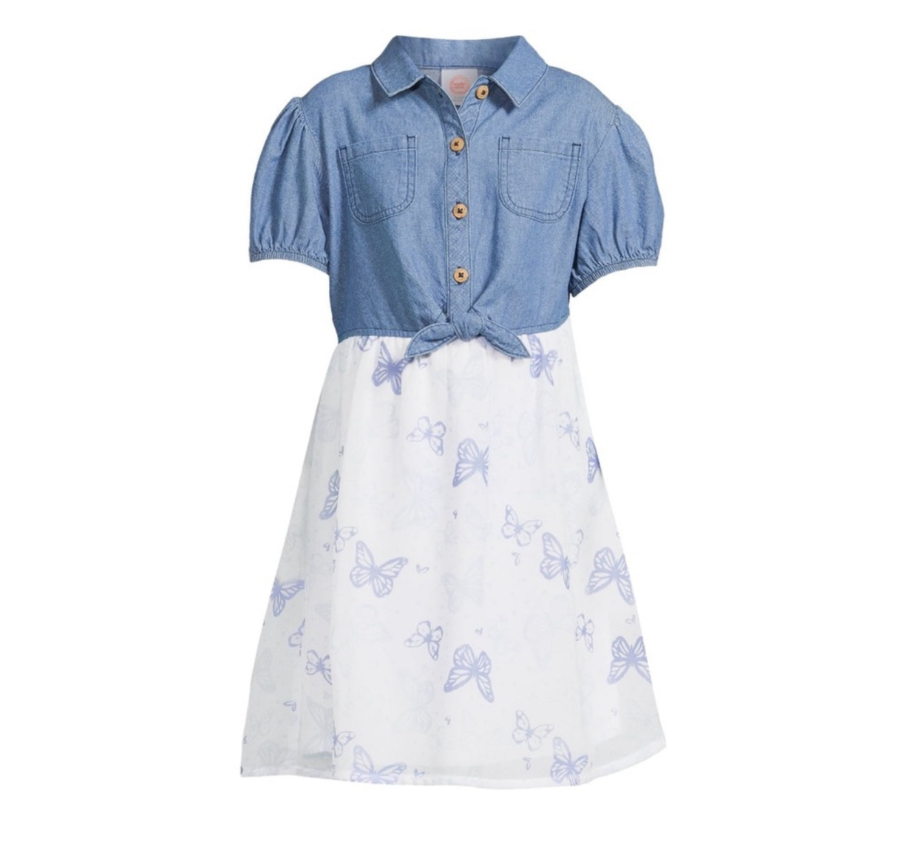 Girls Tie Front Dress,