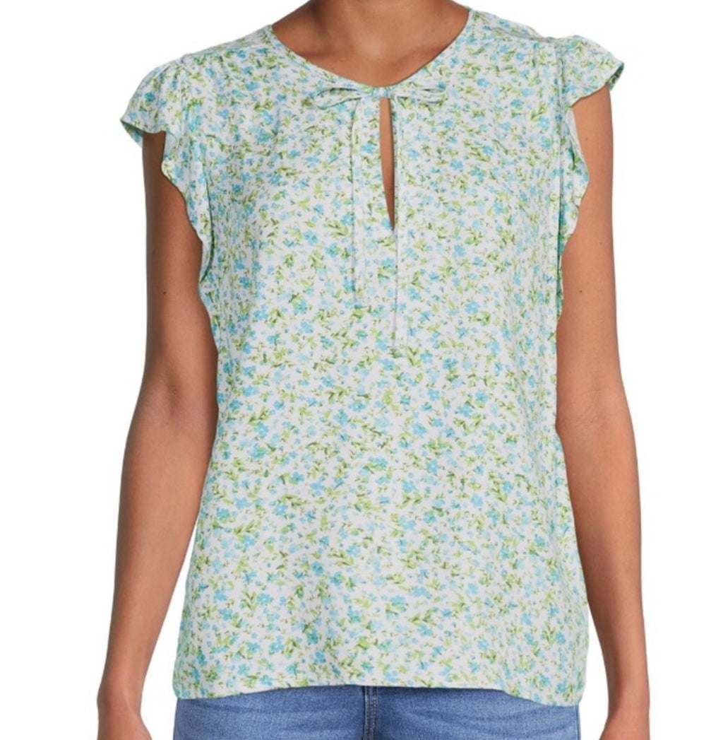Women's Woven Ruffle Tank Top