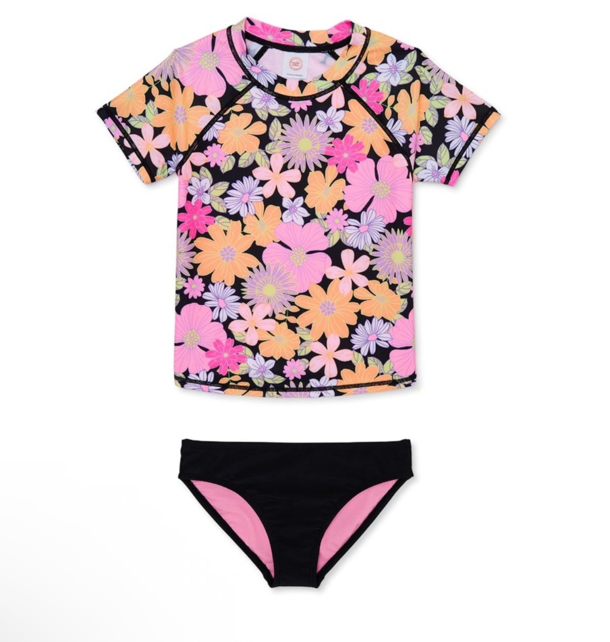 Wonder Nation Girls Rash Guard and Bikini Size: XS (4-5)