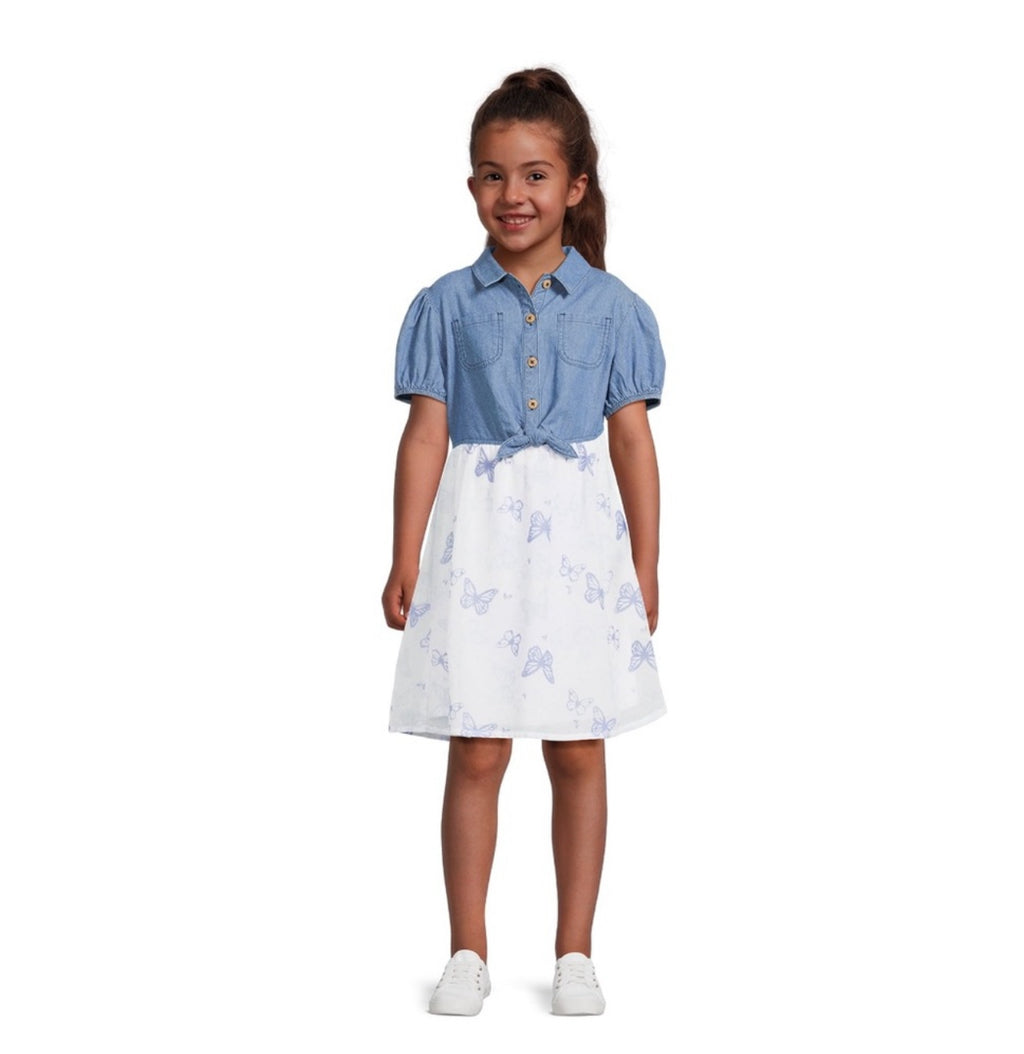 Girls Tie Front Dress,