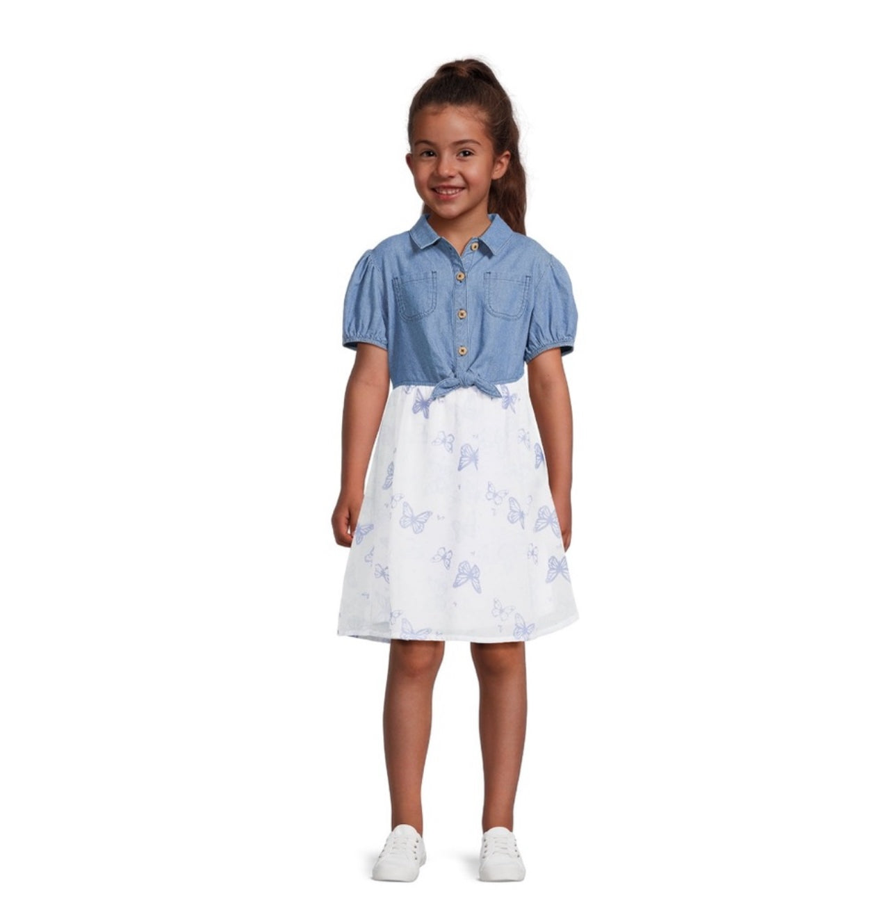 Girls Tie Front Dress,