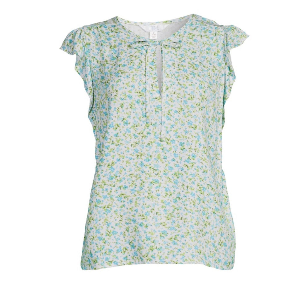 Women's Woven Ruffle Tank Top
