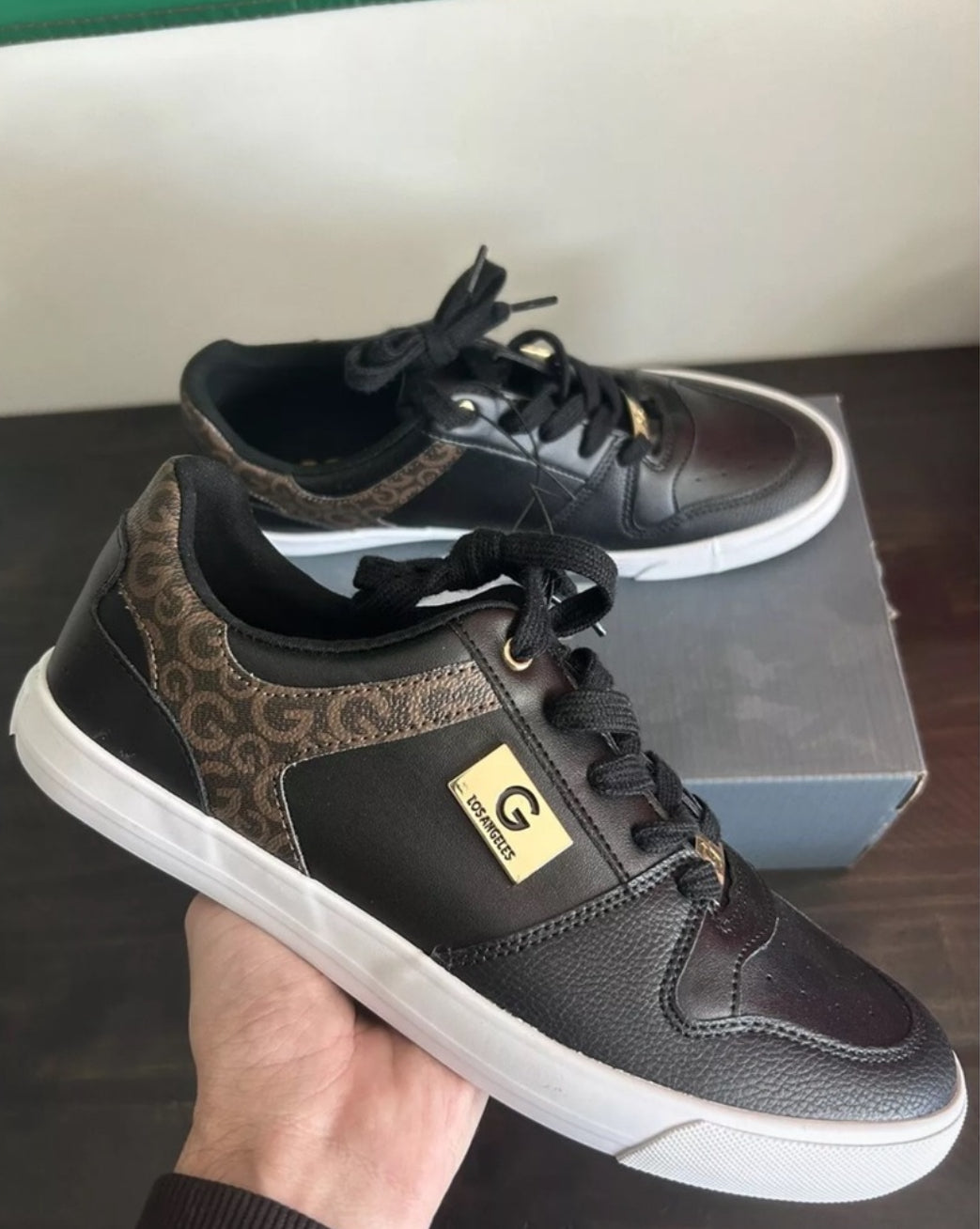 G By Guess Los Angeles Shoes Sneaker Black/Gold/Brown