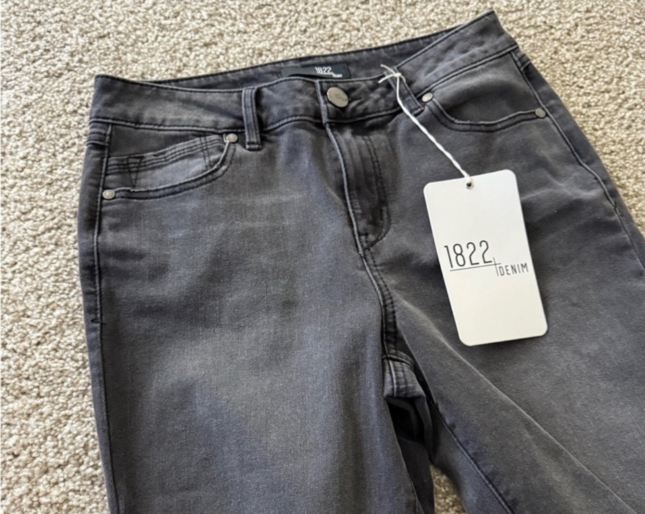 1822 DENIM WOMEN'S ZAYNE HIGH RISE BOOTCUT JEANS - ZAYNE GREY