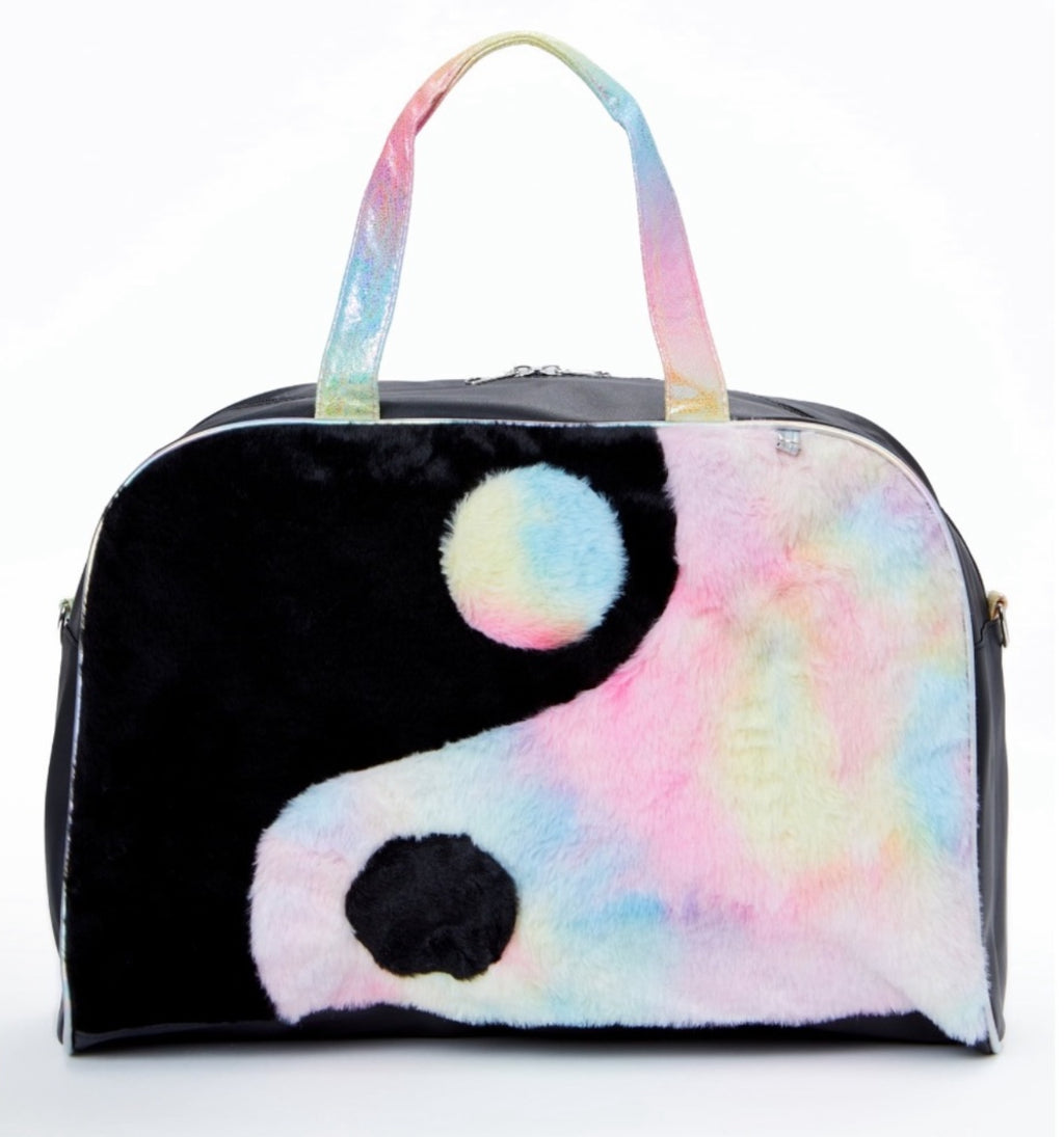 Wonder Nation Duffle Handbag Set Black & Pink