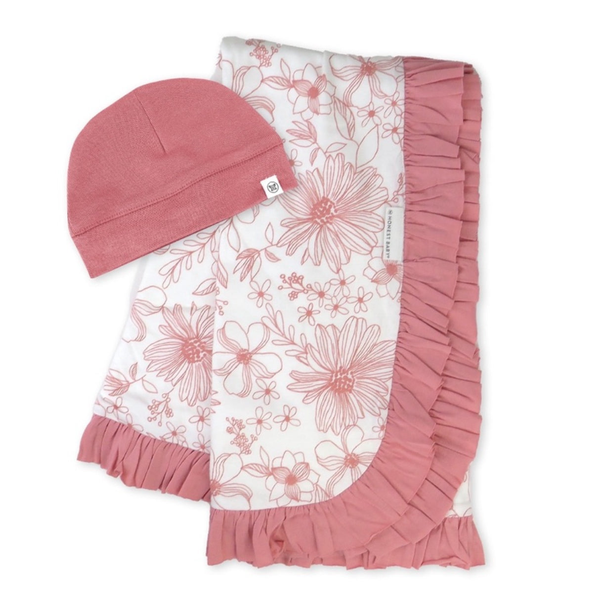 Baby Clothing Boy/Girl Stroller Blanket and Beanie Hat Gift Set